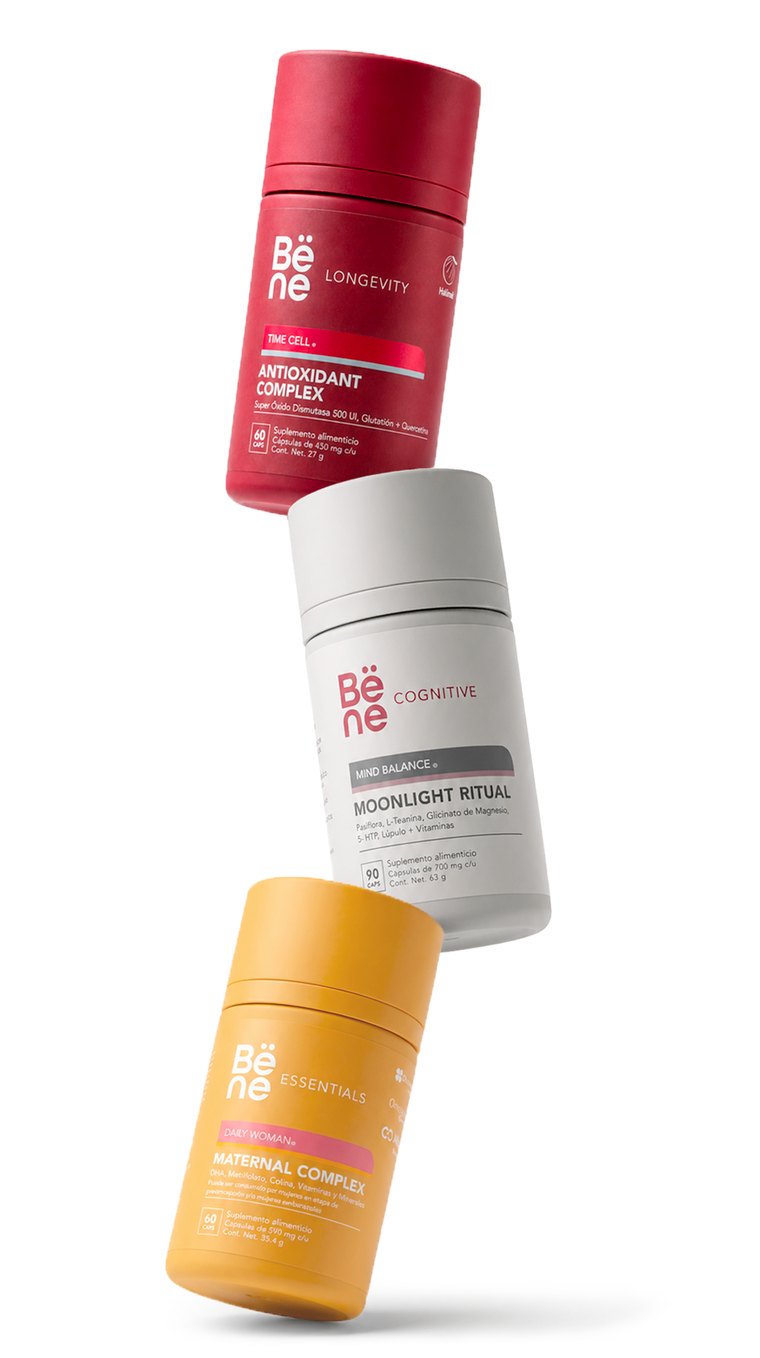 Antioxidant Complex, Moonlight Ritual y Maternal Complex de Bëne